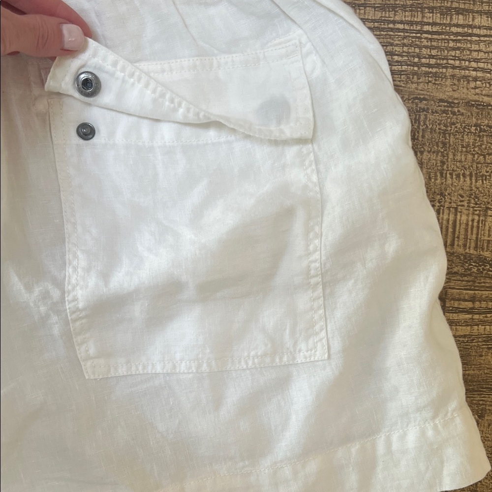 Joie Daynna High Waist Paper Bag Tie Shorts - Porcelain - Picture 4 of 6